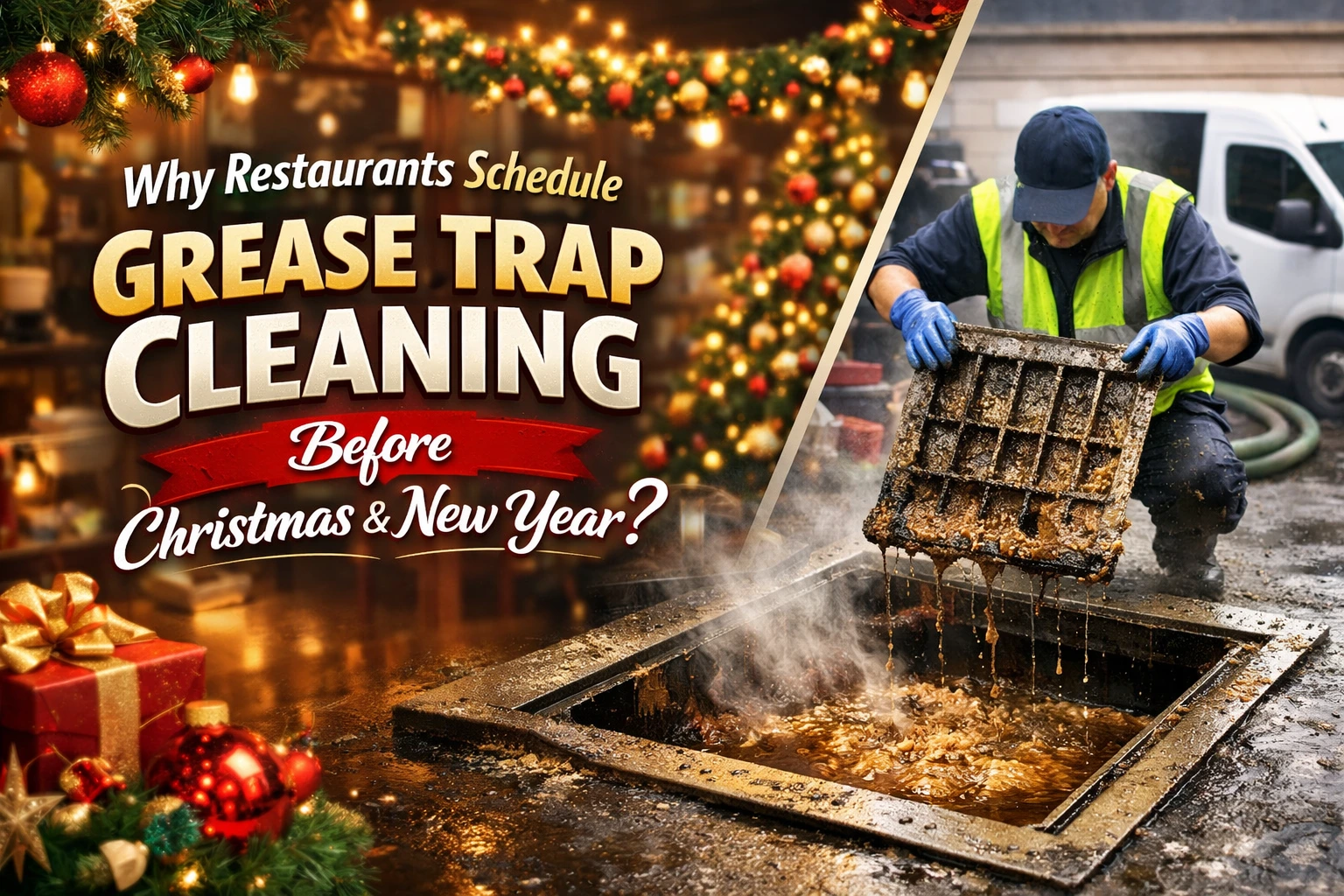 Grease Trap Cleaning Before Christmas & New Year | Ireland Grease trap cleaning before Christmas and New Year